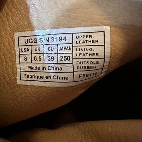 UGG Elyse Open Toe Maroon Leather Lace Up Ankle Wedge Heels Womens Size‎ 8 - Picture 9 of 9